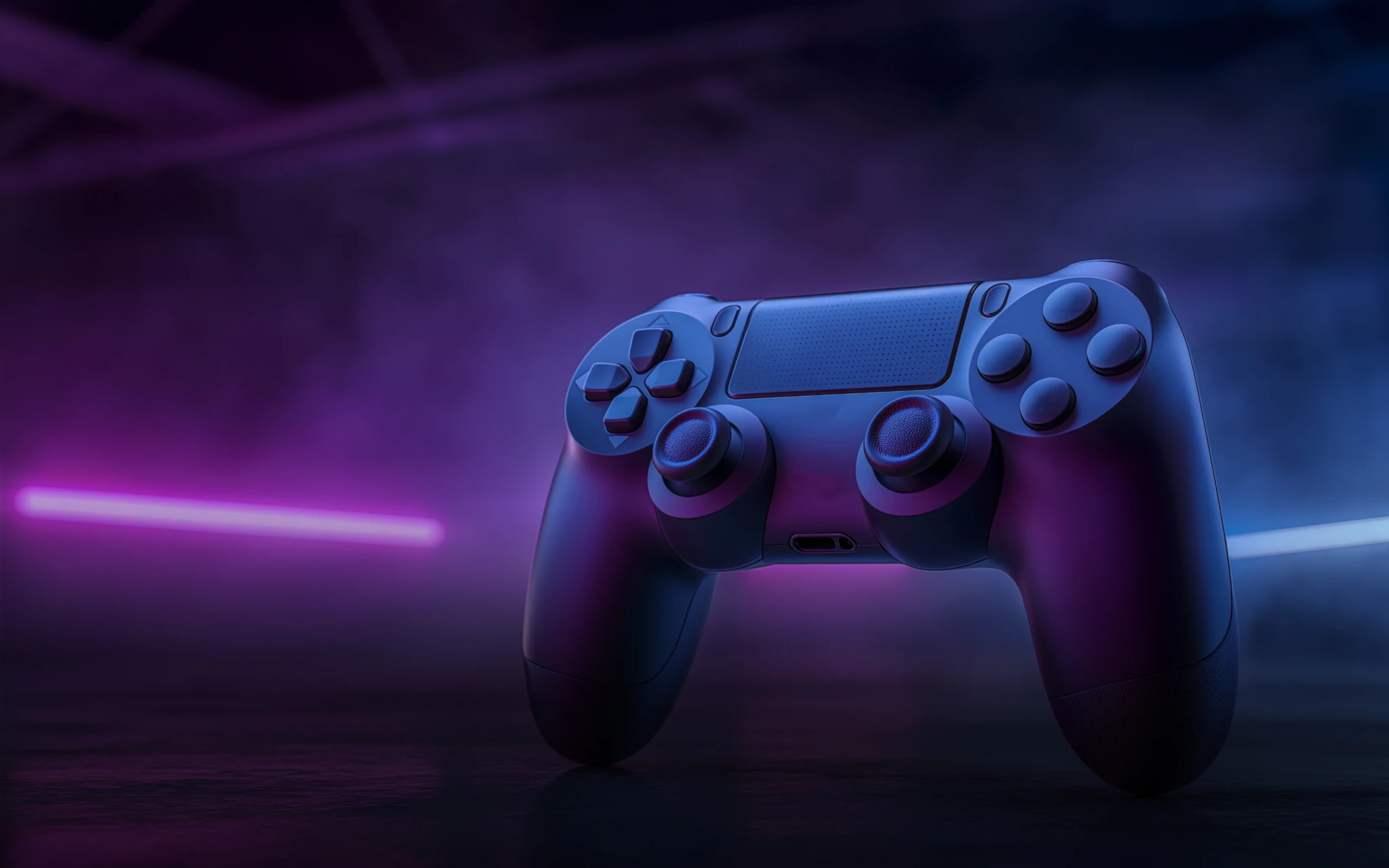 Gaming industry: A game controller represents the gaming business